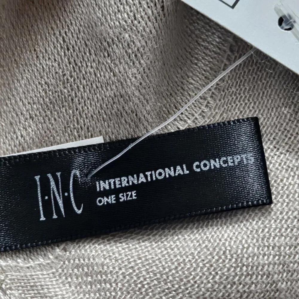 2/$30 INC International Concepts Reversible Shine Ancient Stone Wrap One Size